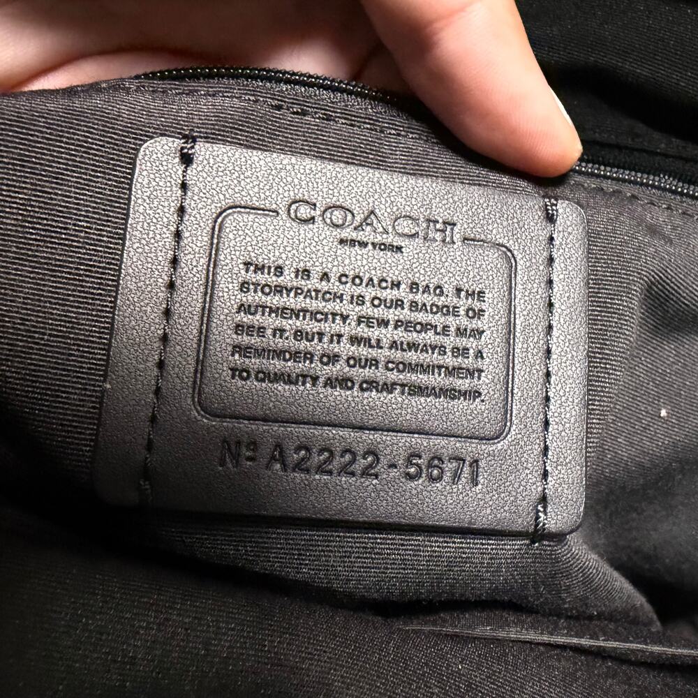 Coach Signature Monogram Canvas Backpack - Picture 5 of 6
